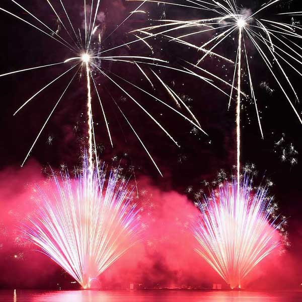 Havel in Flammen mit musikalischer Live Unterhaltung, inklusive Feuerwerk, Sektempfang, 2 Gang-Menü, Wein, Bier, alkoholfreie Getränke